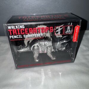 NIB dinosaur walking Triceratops pencil sharpener